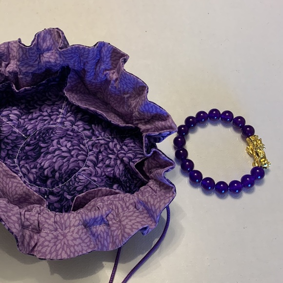 Purple Agate with pouch - Picture 2 of 3